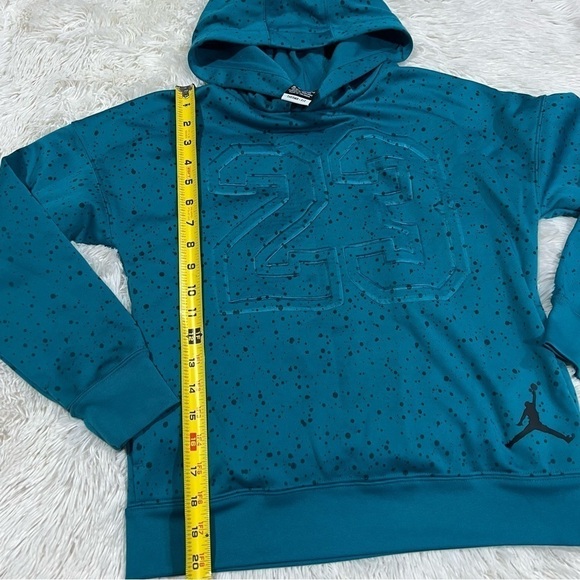 Nike Air Jordan 23 Boys Girls Unisex Kids Hoodie Teal Blue Black Sweatshirt Med - Picture 4 of 11